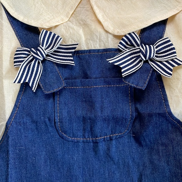 NWT Adorable PetCircle Yellow & Denim Dress Shirt With Snap Buttons - Picture 5 of 6